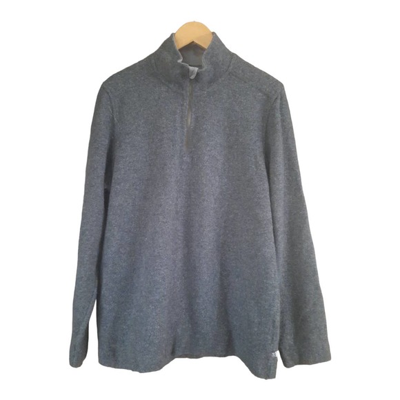 Toad & Co Kennicott Mens Gray 1/4 Zip Wool Blend Pullover Size Large - Picture 1 of 5